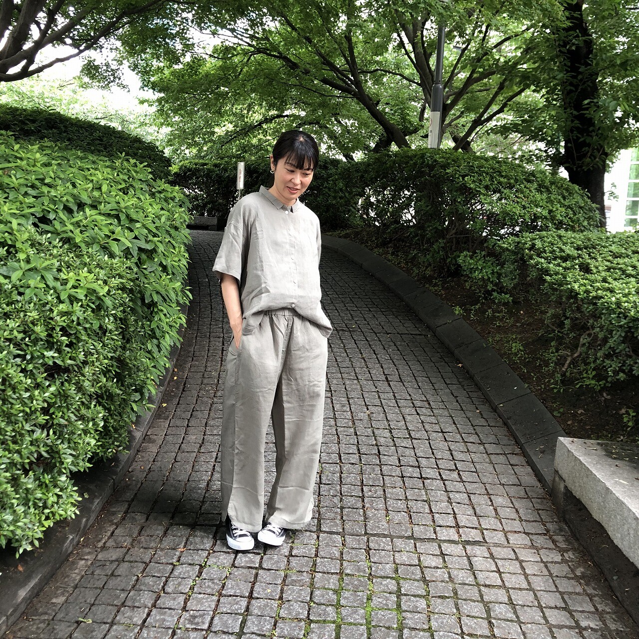 神戸阪急】ひんやり肌触りの半袖パジャマ｜天然由来の接触冷感