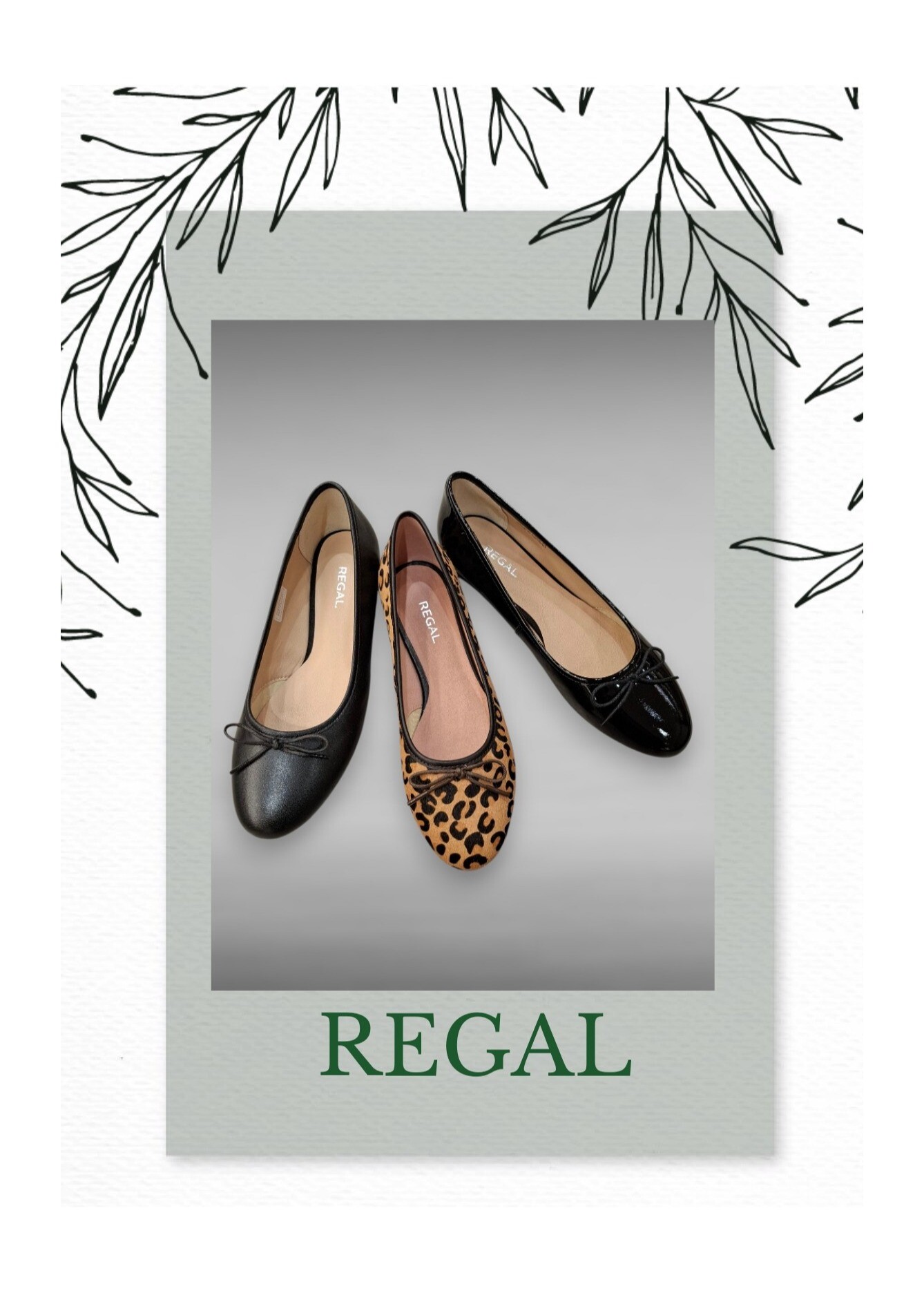大人気のバレエシューズ☆REGAL