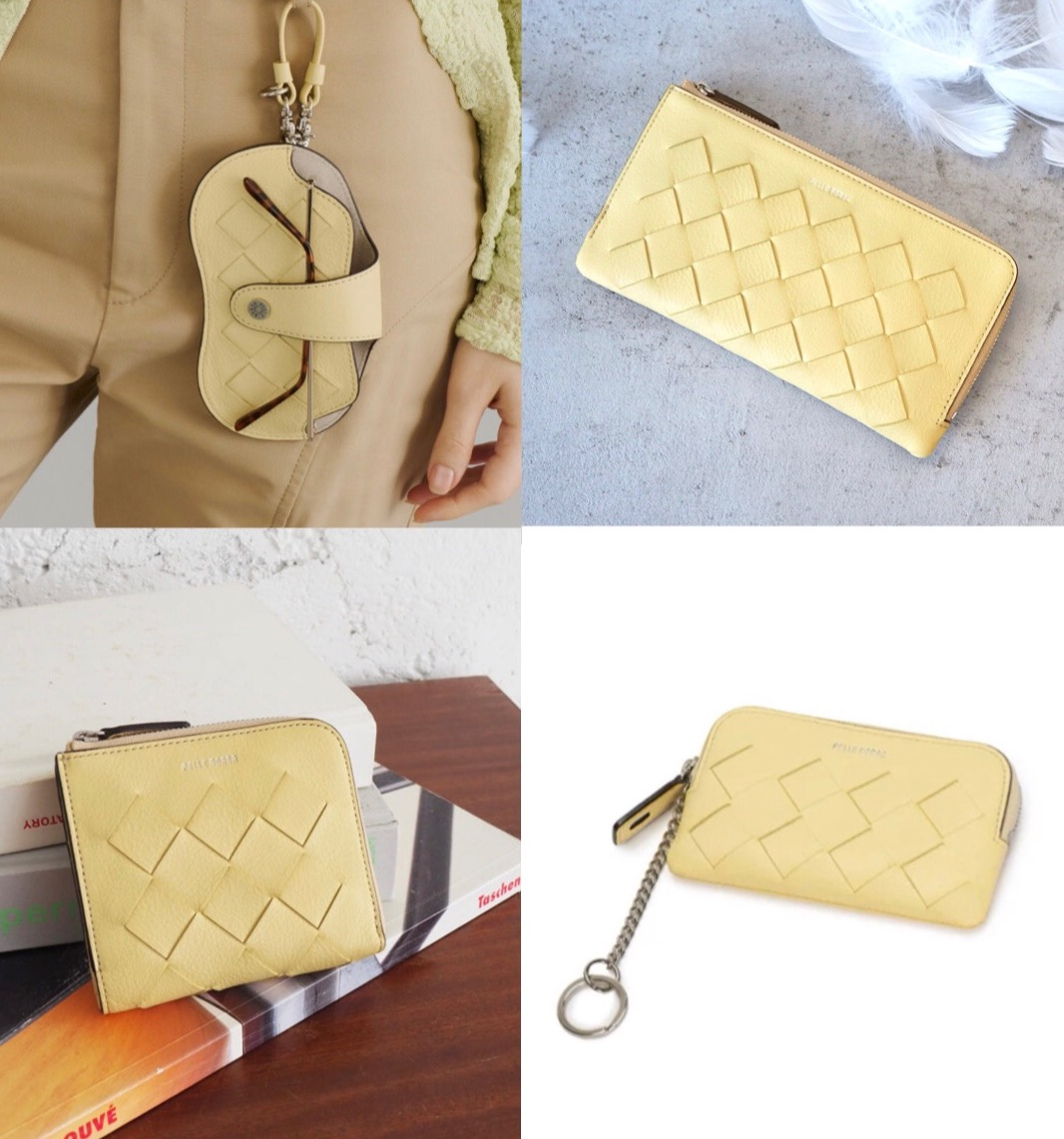 【PELLE BORSA】👜👛NEW！クリームイエローのお財布・小物が入荷しました💛