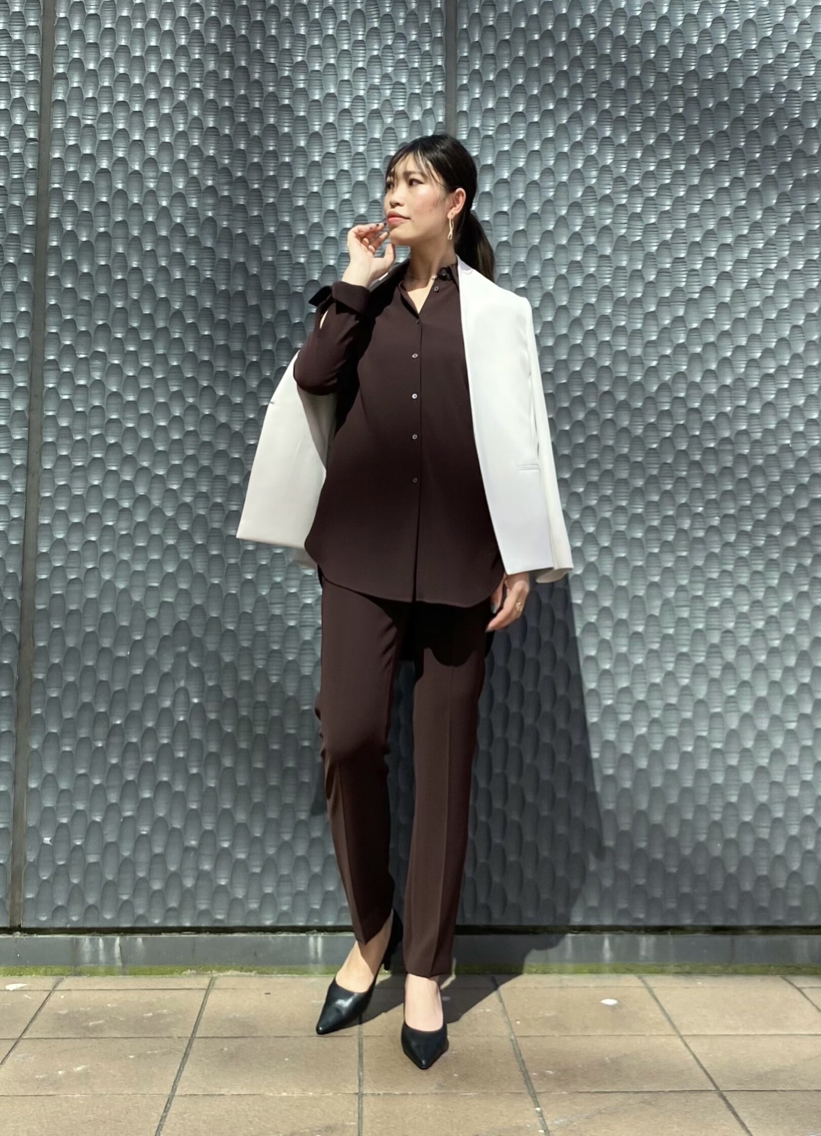 theory luxe ウォッシャブル　Sycamore パンツスーツ　黒 セオリーリュクスパンツスーツ ブラック （Theory luxe - theory