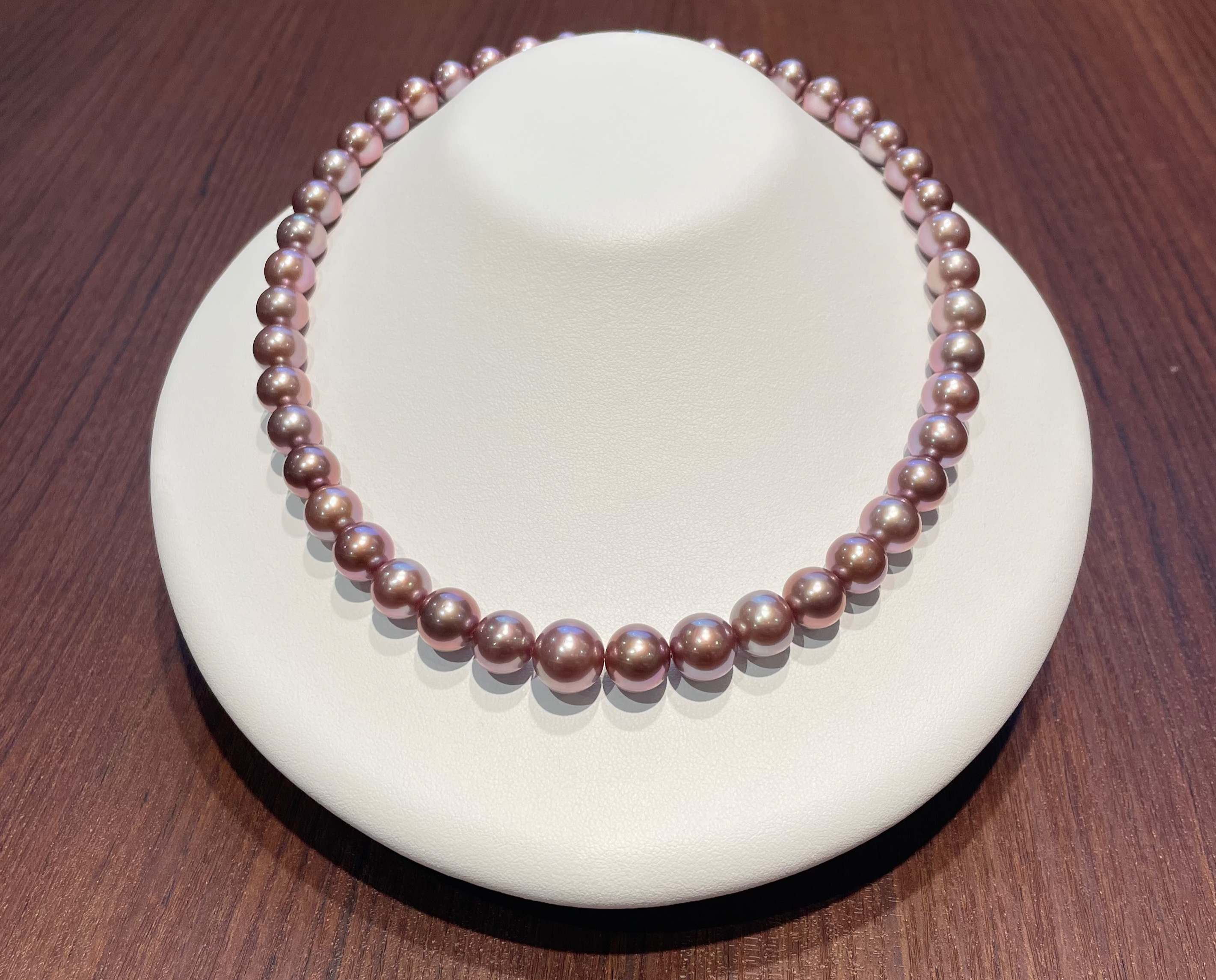 淡水パープルネックレスのご紹介🐚