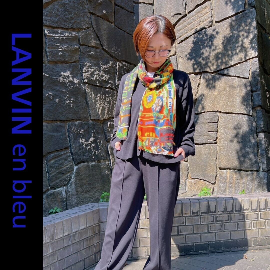 LANVIN en Bleu 【オシャレで遊び心のあるストール】