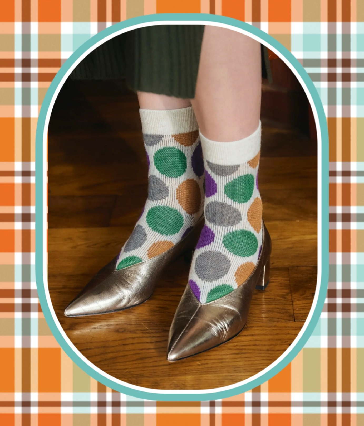 ジャカードドットソックス