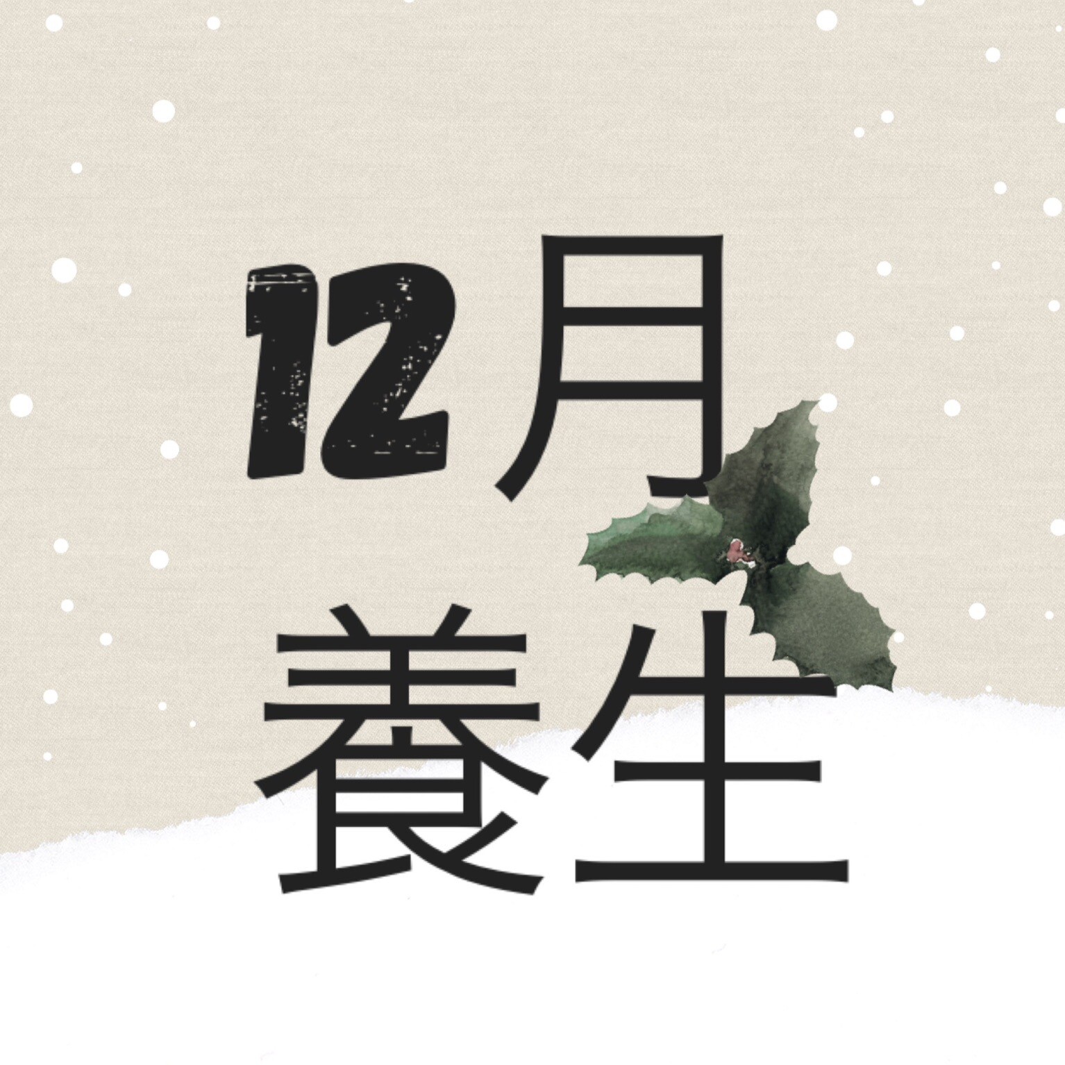 ❄12月養生⛄