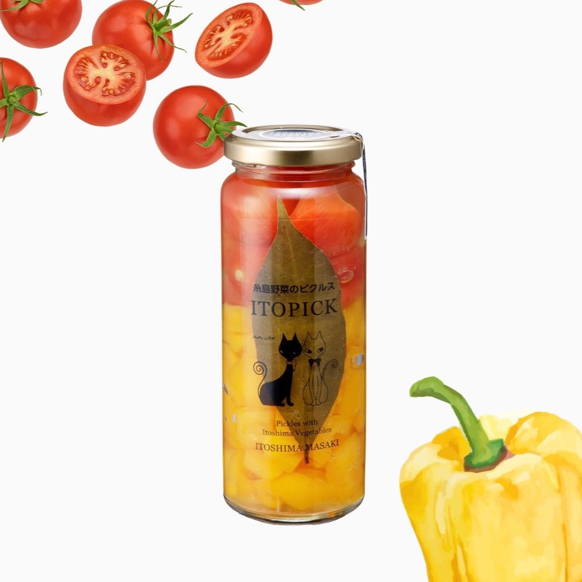 【昆布だしがアクセント】糸島野菜のピクルス　トマトとパプリカ