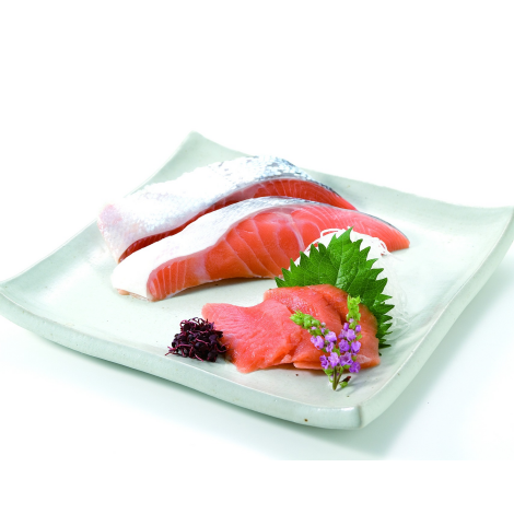 ⑥その他初出店　鮭の丸亀　活〆時不知（さしみ鮭）切身