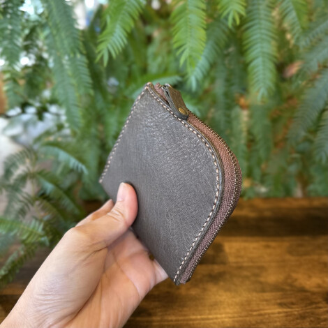 工芸_【屋久鹿革製品のアトリエariga-to】屋久鹿レザーの島財布