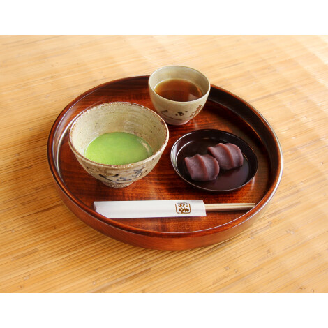 赤福【赤福茶屋】赤福餅お召し上がり「盆」抹茶付