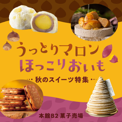 うっとりマロン、ほっこりおいも。秋のスイーツ特集🍂ー本館B2 菓子売場－