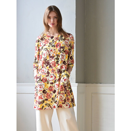 【TABASA】秋を感じる！ペイントフラワー チュニック💐✨