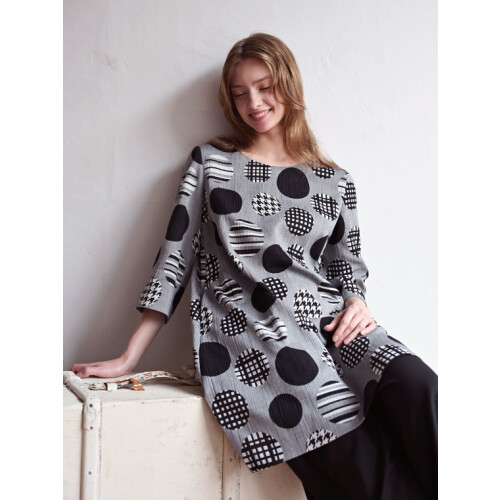 【TABASA】大人可愛いドットジャガードチュニック🍂✨