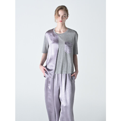 【TABASA】楽ちん＆上品！光沢サテン切替で華やかコーデ🌹✨