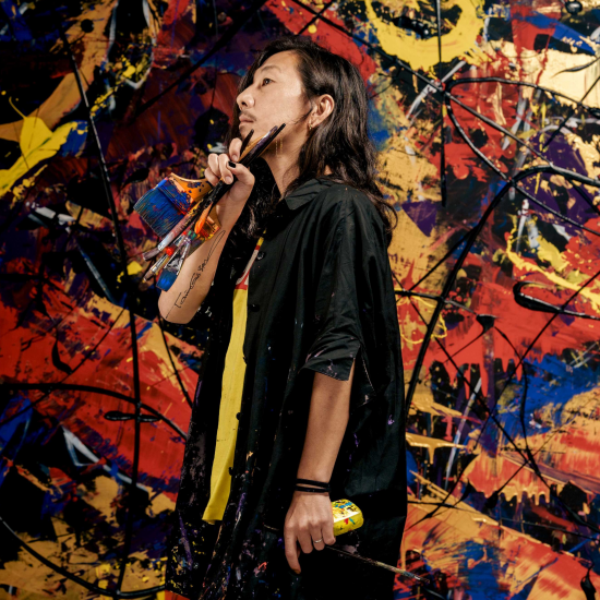 ボンドで描く画家・冨永ボンドPOP UP　『共創のボンドアート』