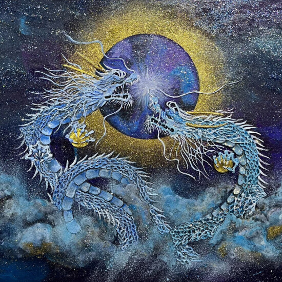 九州初出店【星野喜蝶】龍書画アート