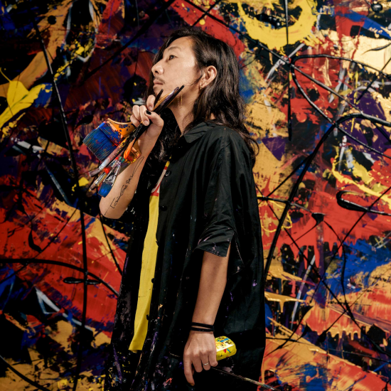ボンドで描く画家・冨永ボンドPOP UP  『共創のボンドアート』