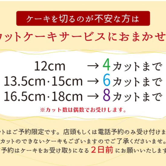 イチリュウ☆カットケーキサービス＆ご予約限定プレート