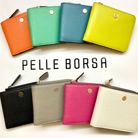 【PELLE BORSA】👜👛カラフルな二つ折りのお財布