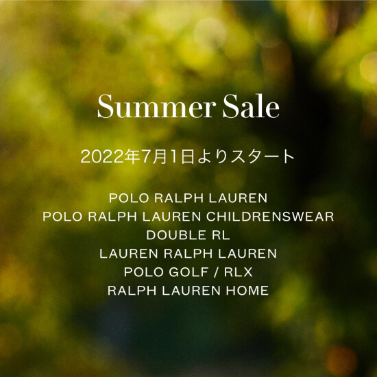 ポロ ラルフ ローレン 2022 Summer Sale