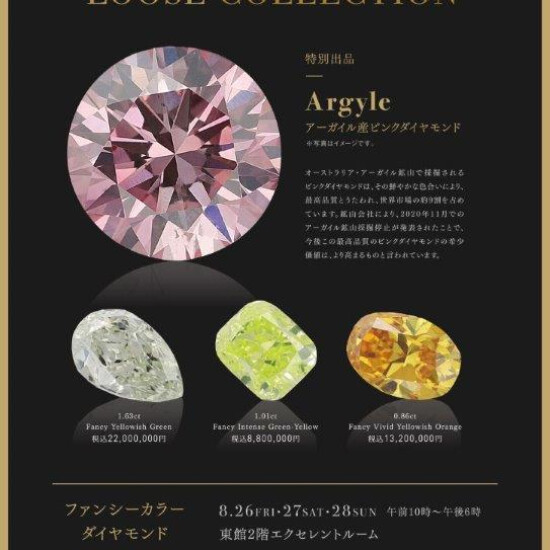 💎色が付いた珍しいダイヤモンドルース💎