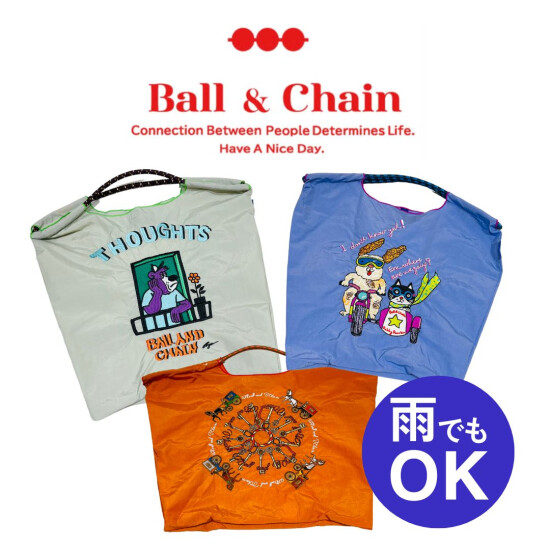 雨でもOK！Ball & Chain エコバッグ