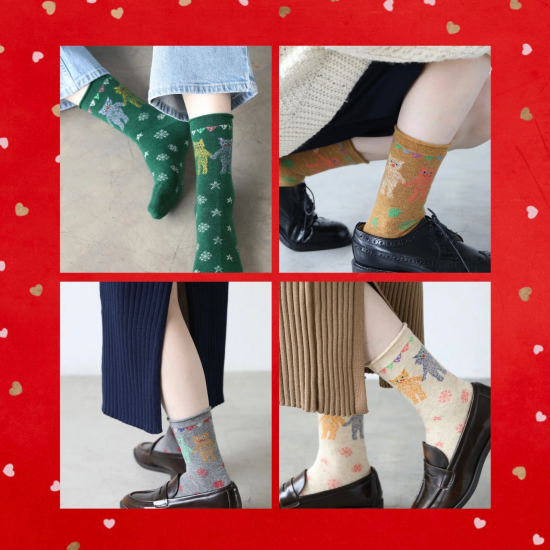 HAPPY HOLIDAYSロールショートソックス