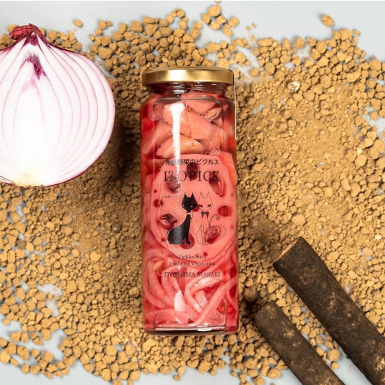 【昆布だしがしみこむ】ITOPIC 糸島野菜のピクルス　赤玉葱とごぼう
