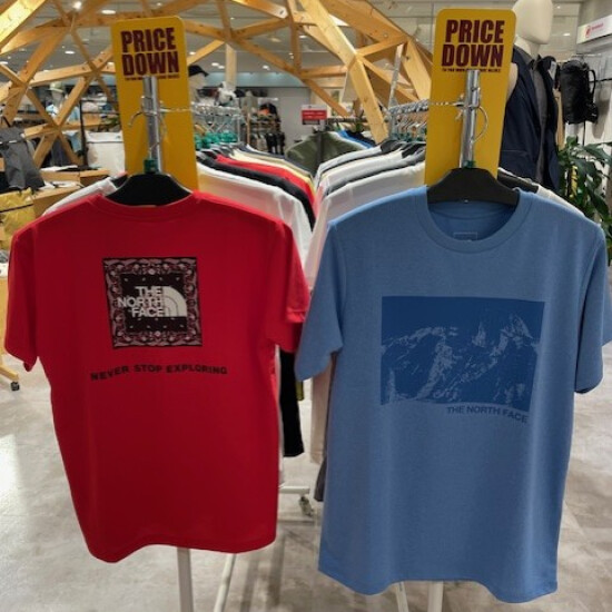 ノースフェイスのTシャツがお買い得です♪